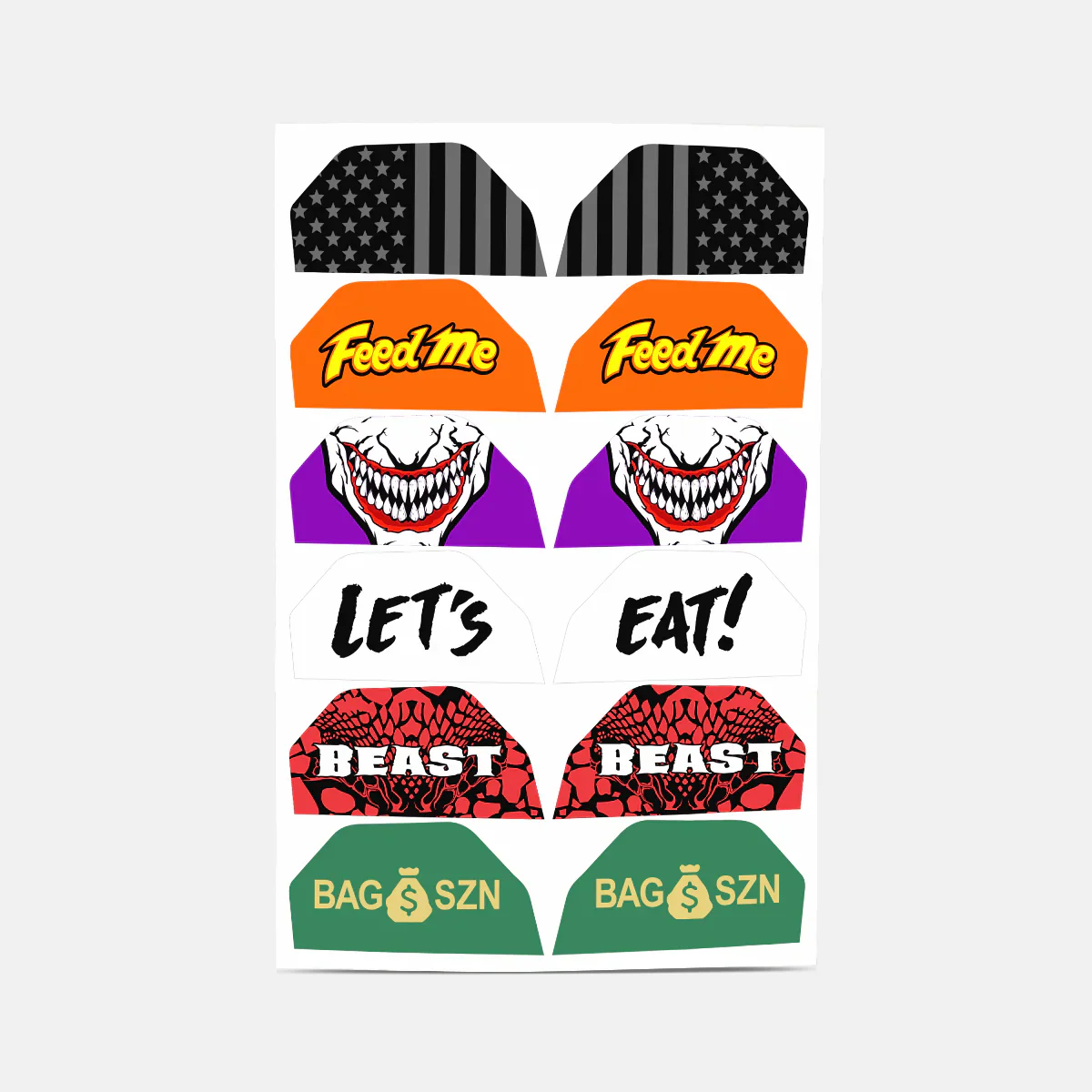 Stickers for Helmet Visor Tabs Collection #2 - Image 8