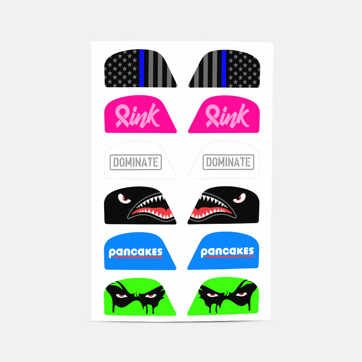 Stickers for Helmet Visor Tabs Collection #3 - Image 3