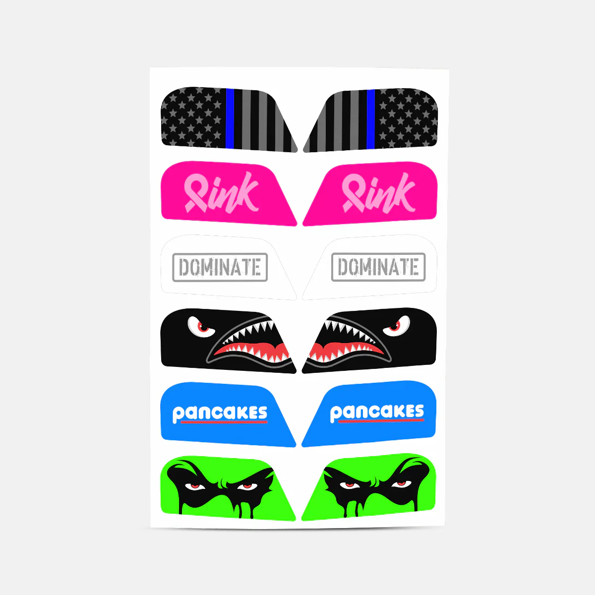 Stickers for Helmet Visor Tabs Collection #3 - Image 9