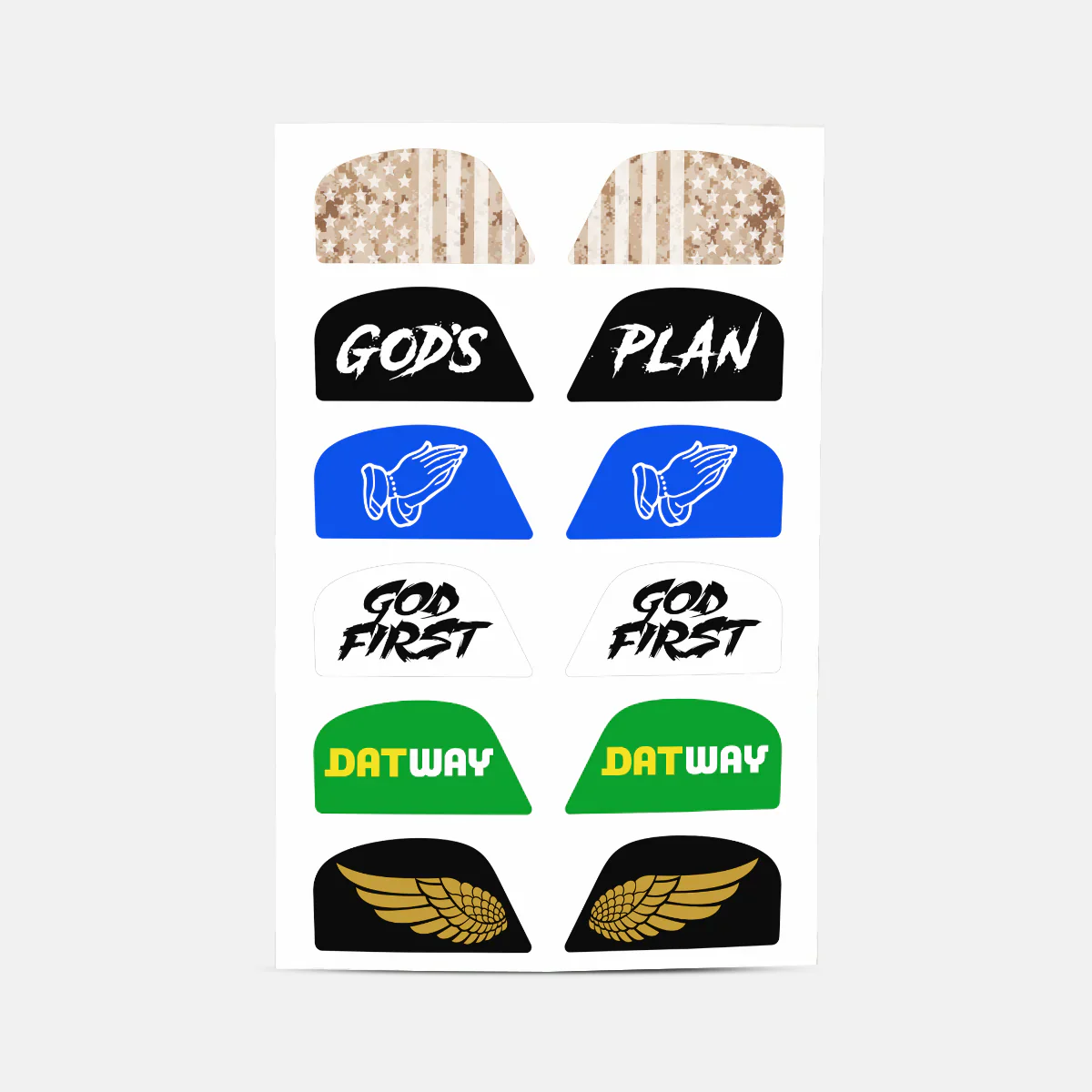 Stickers for Helmet Visor Tabs Collection #4 - Image 3