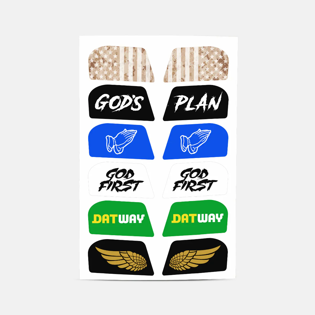 Stickers for Helmet Visor Tabs Collection #4 - Image 6