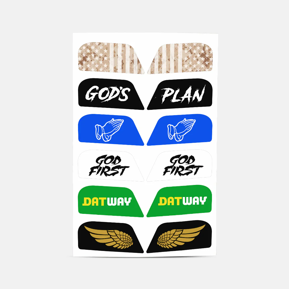 Stickers for Helmet Visor Tabs Collection #4 - Image 7