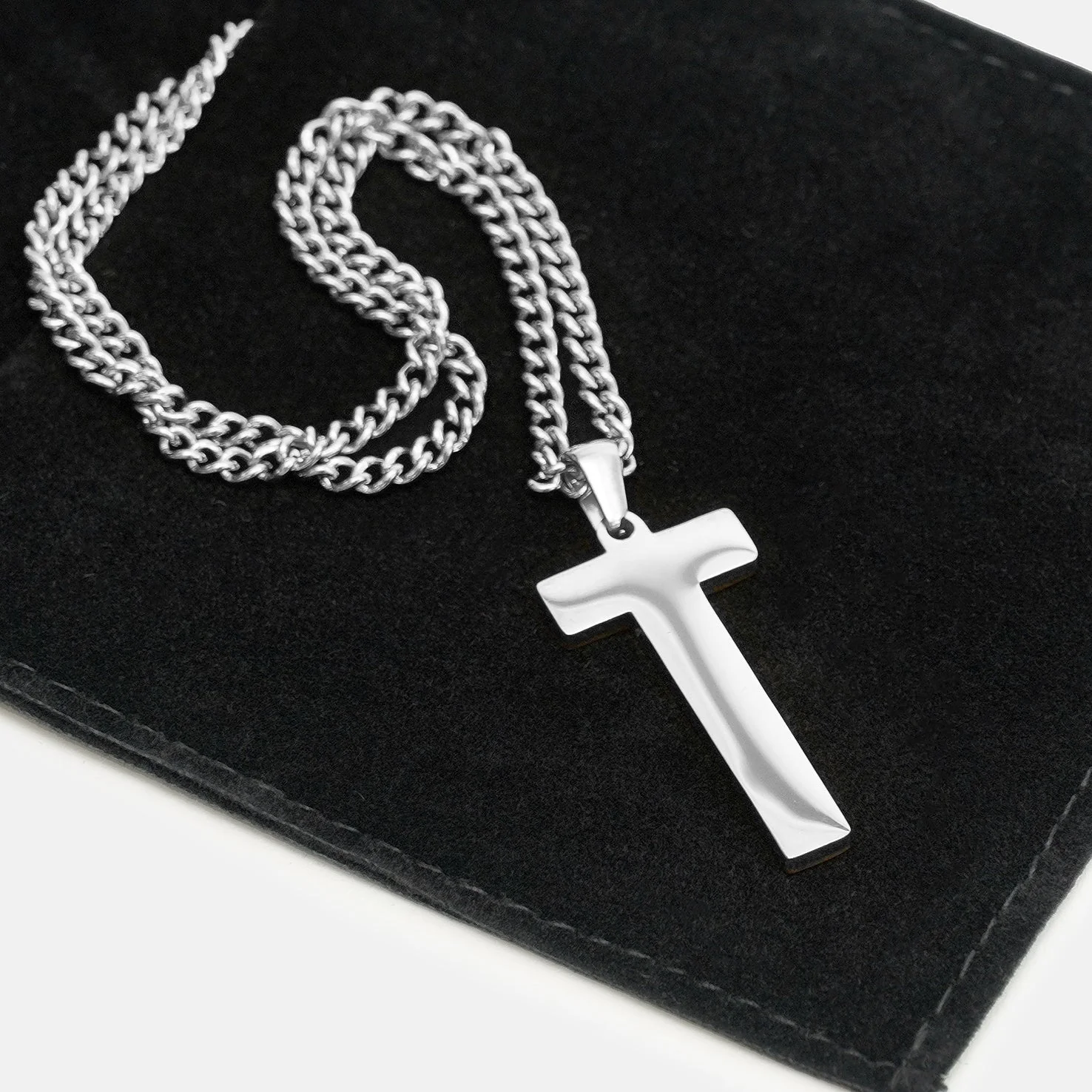 T Letter Pendant with Chain Kids Necklace - Stainless Steel - Image 5