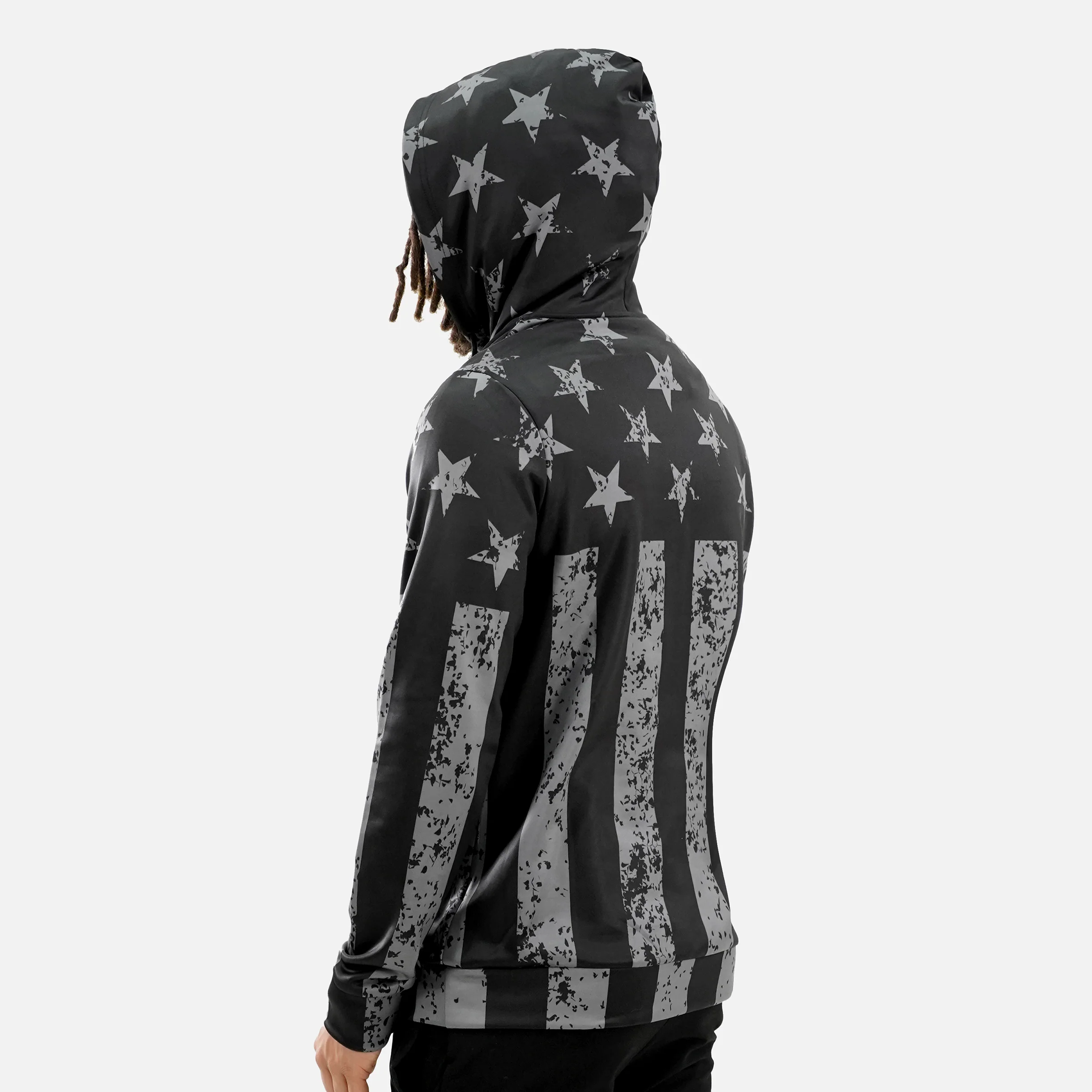 Tactical USA Flag Rust Hoodie - Image 4