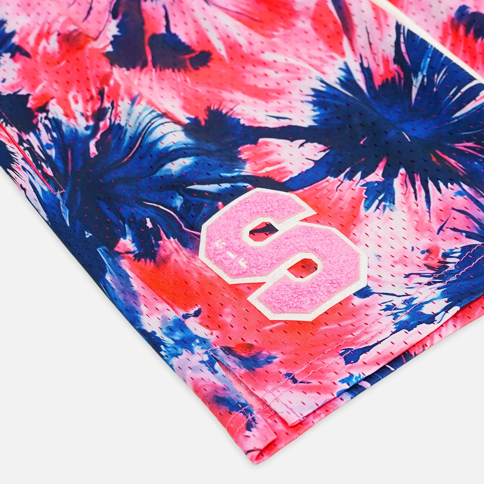Tie Dye Navy Pink Shorts - 5" - Image 3