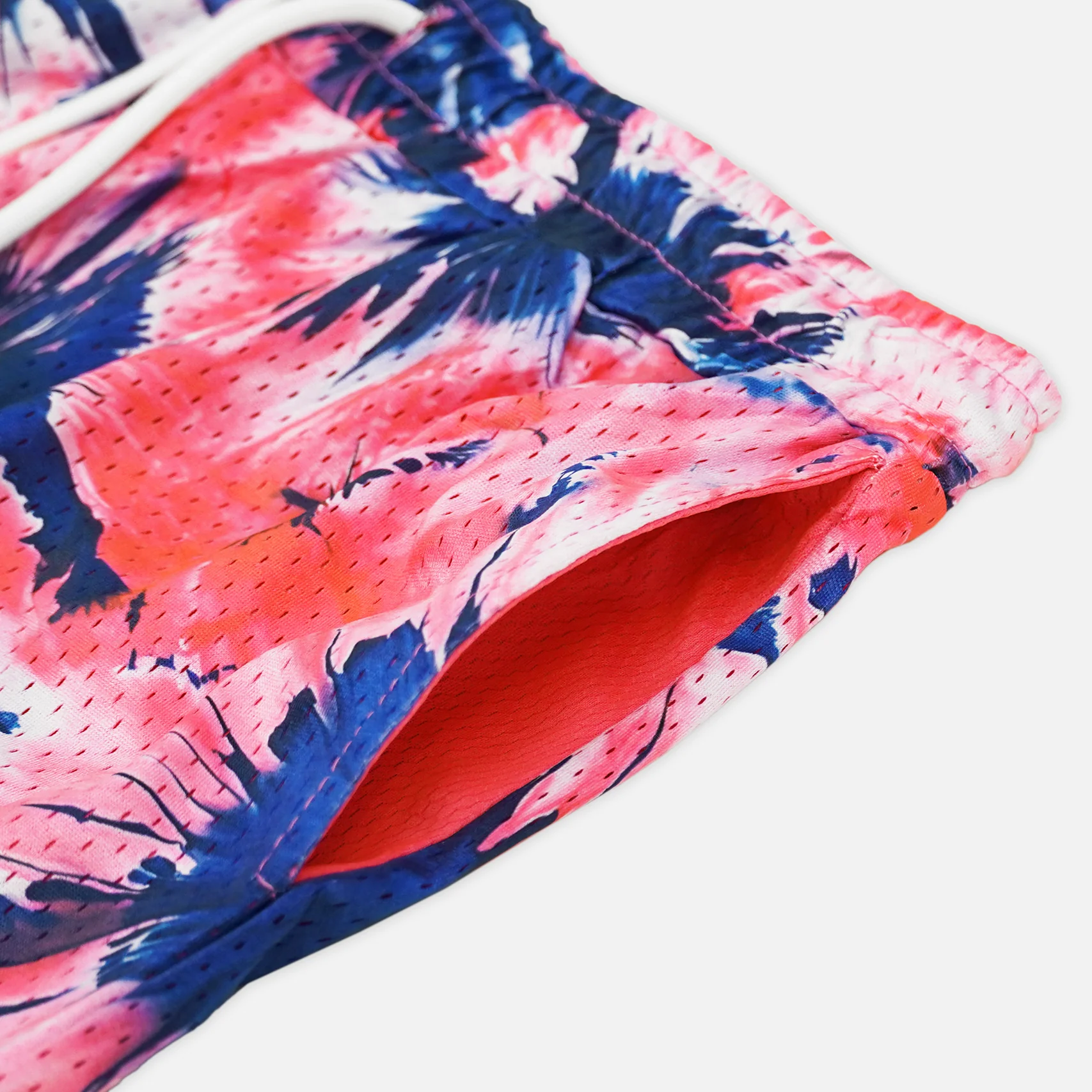Tie Dye Navy Pink Shorts - 5" - Image 4