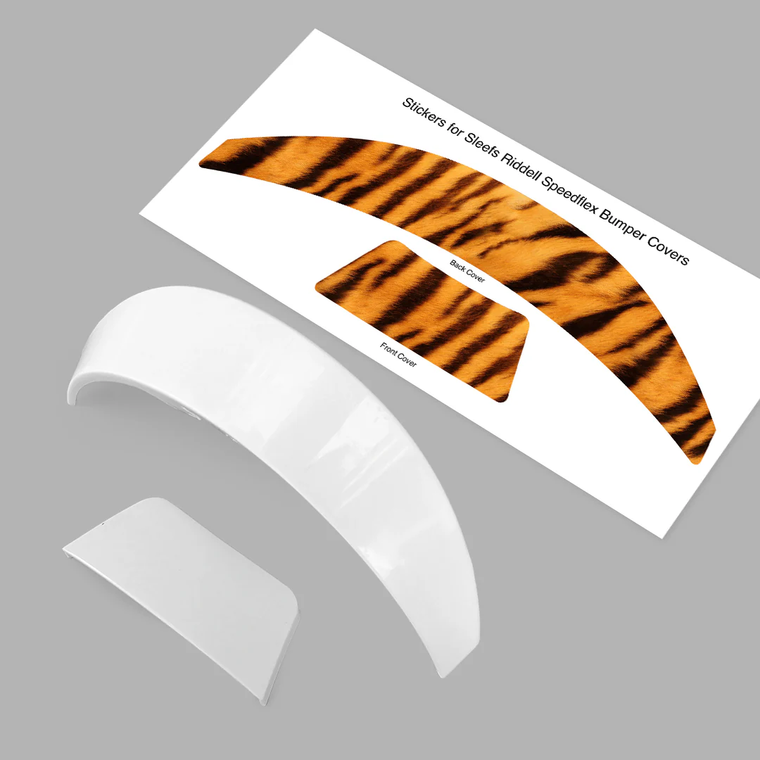 Tiger Fur Riddell Speedflex Front and Back Bumper Sticker Kit - Image 3