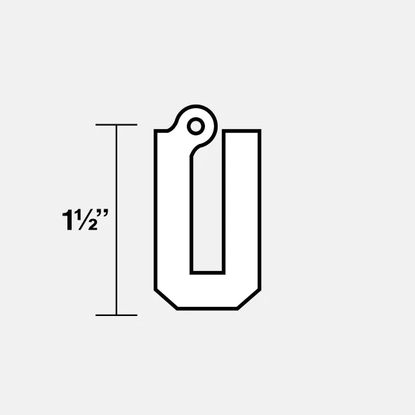 U Letter Pendant with Chain Kids Necklace - Stainless Steel - Image 7