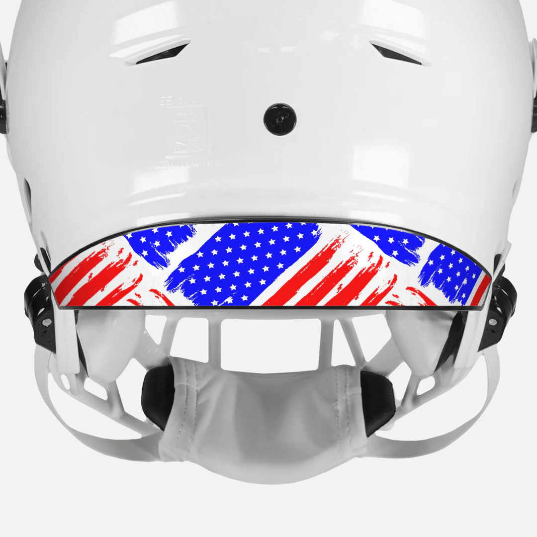 USA Brushed Flag Riddell Speedflex Front and Back Bumper Sticker Kit