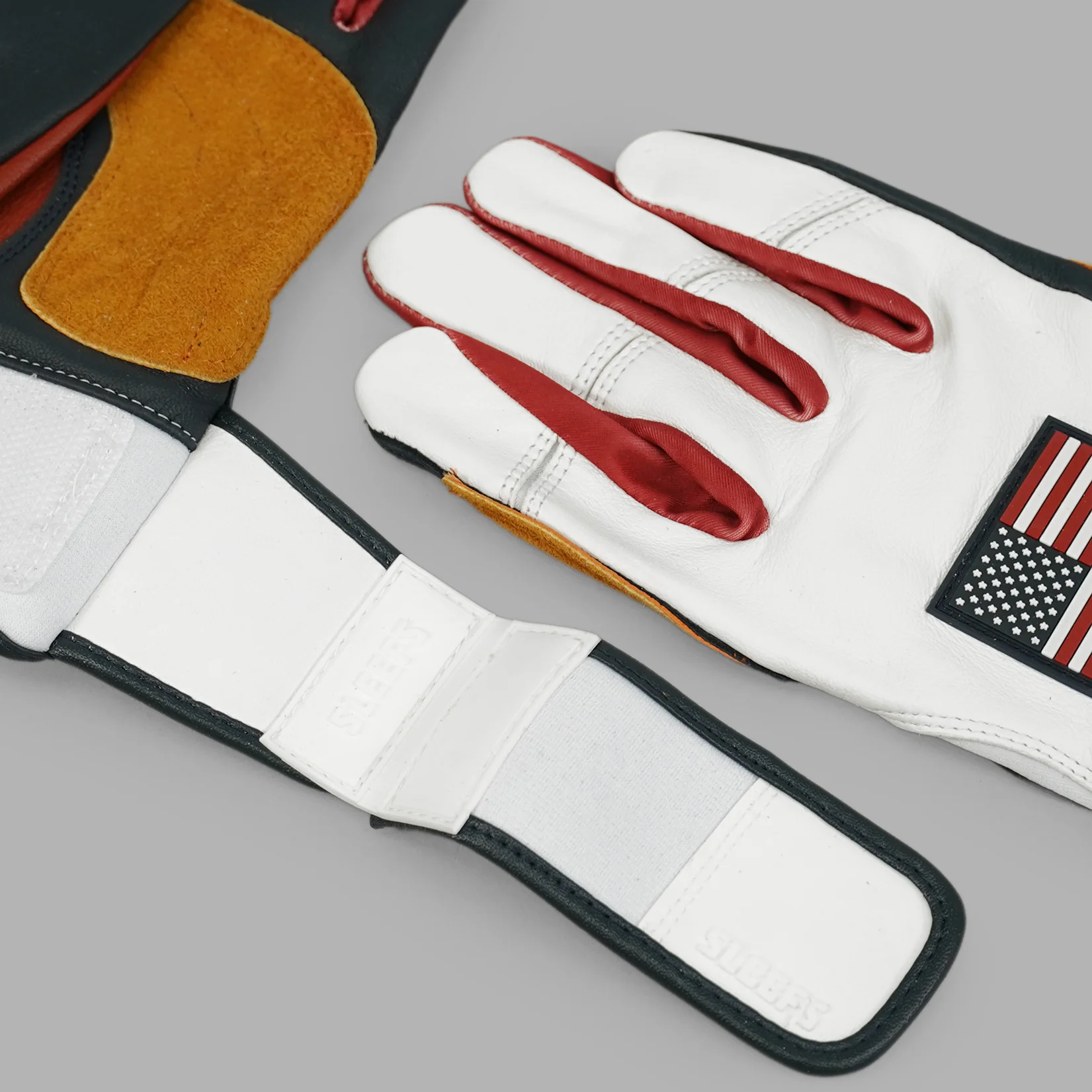 USA Flag Kids Baseball Batting Gloves - Image 3