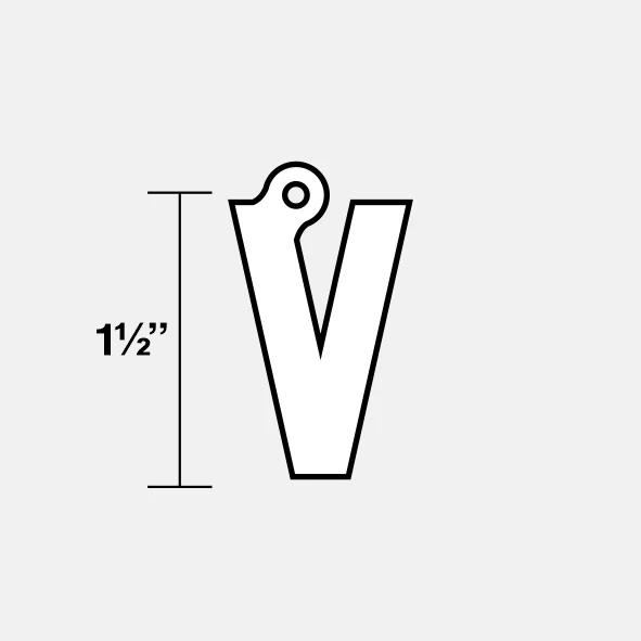 V Letter Pendant with Chain Necklace - Gold Plated Stainless Steel - Image 7