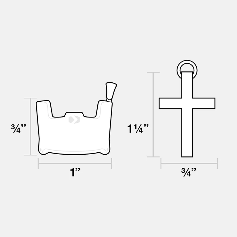 Visor & Cross Pendant with Chain Necklace - Gold Plated Stainless Steel - Image 5