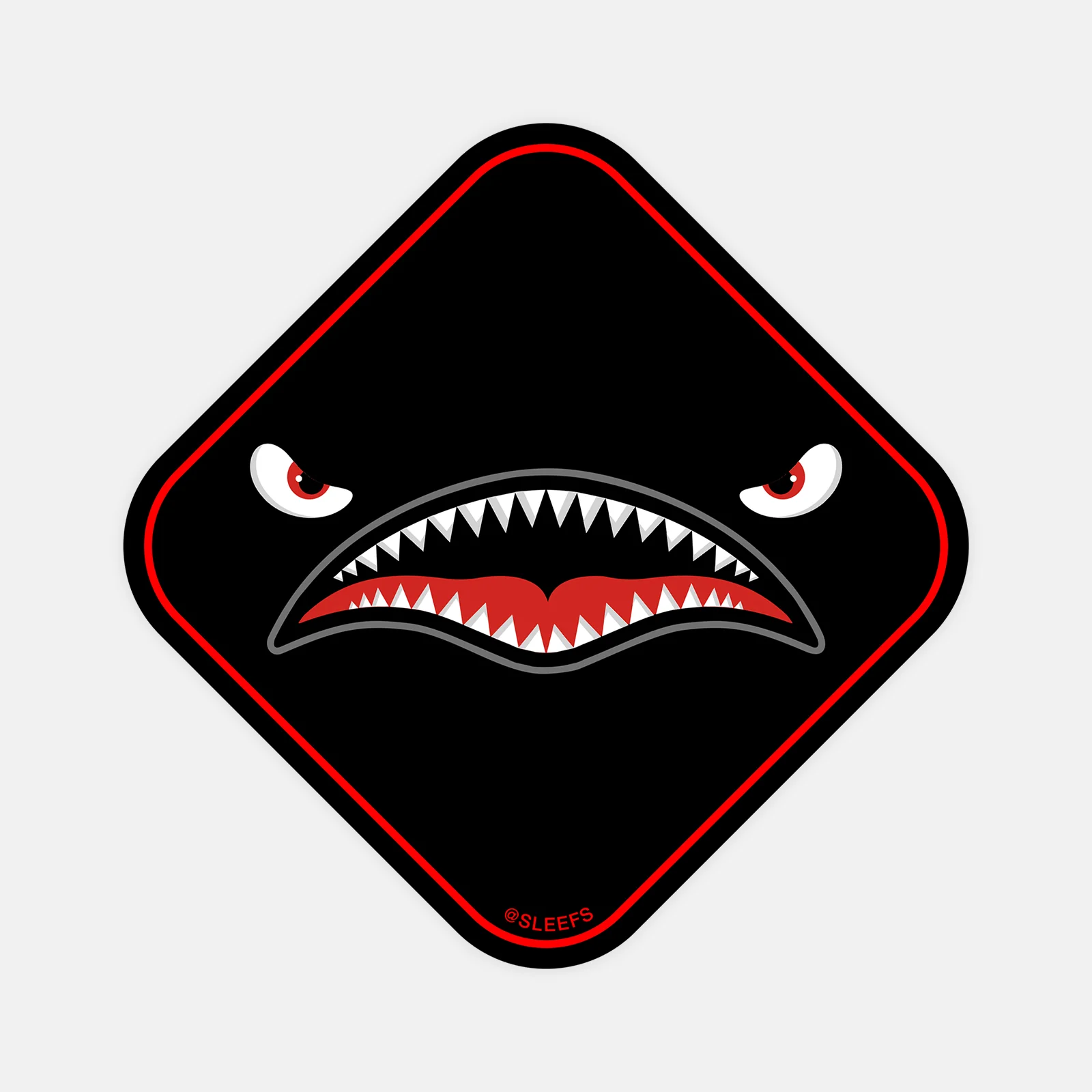 War Shark Blackout Sticker