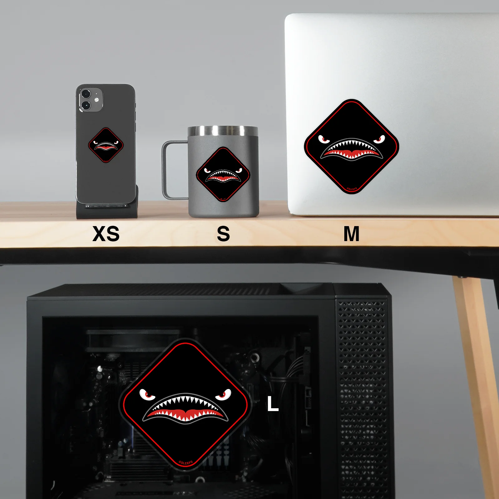 War Shark Blackout Sticker - Image 2
