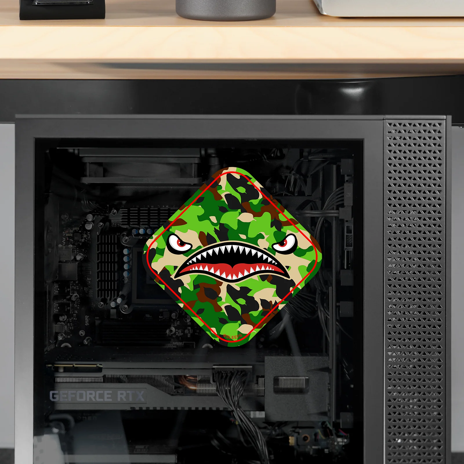 War Shark Jungle Camo Sticker - Image 6