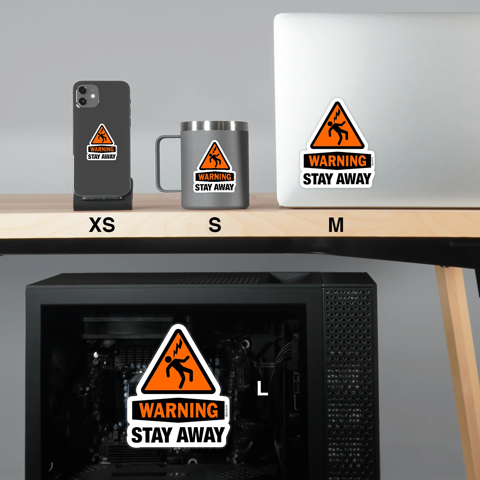 Warning Stay Away Sticker - Image 2