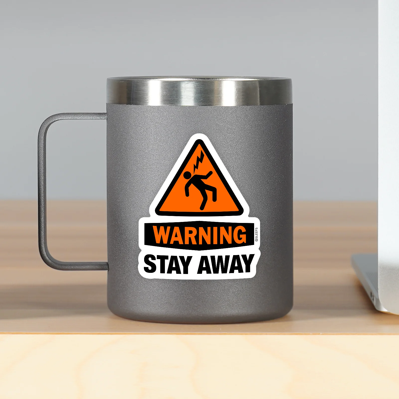Warning Stay Away Sticker - Image 4