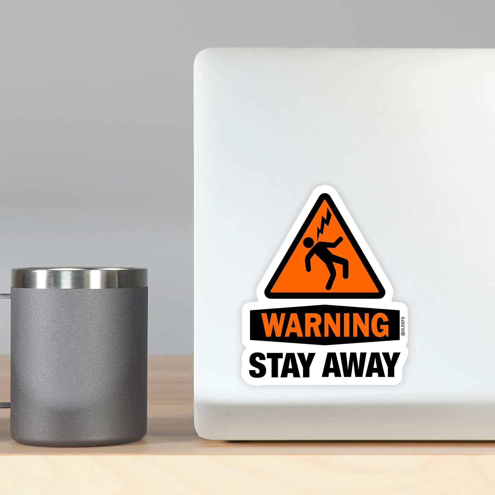 Warning Stay Away Sticker - Image 5