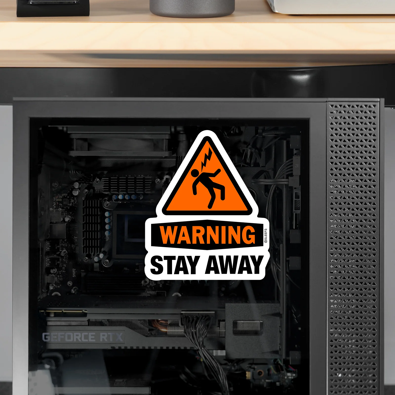 Warning Stay Away Sticker - Image 6