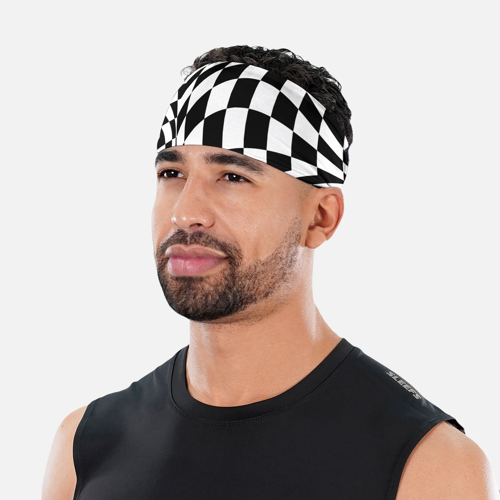 Warped Checkered Headband - Image 3
