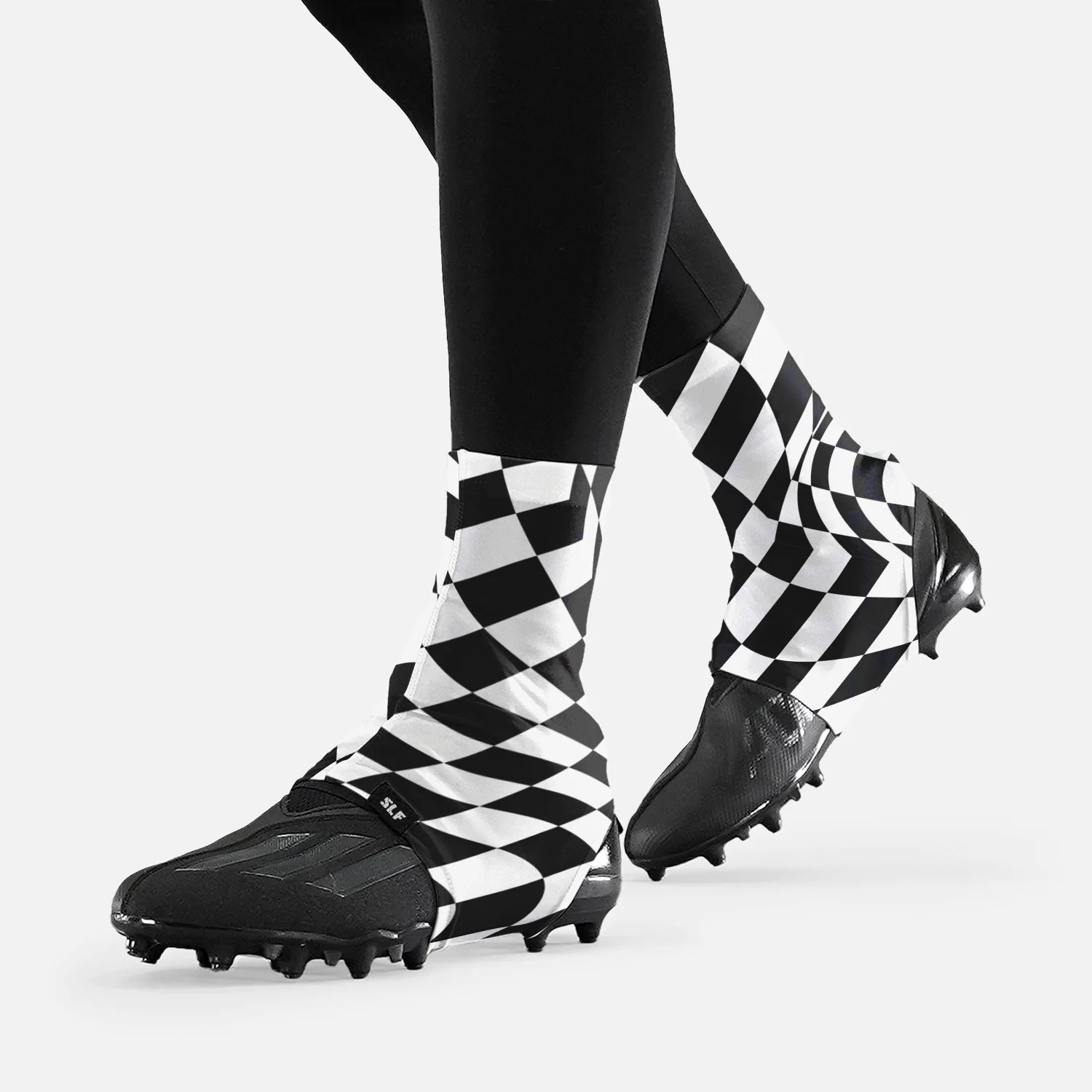 Warped Checkered Spats / Cleat Covers - Image 2