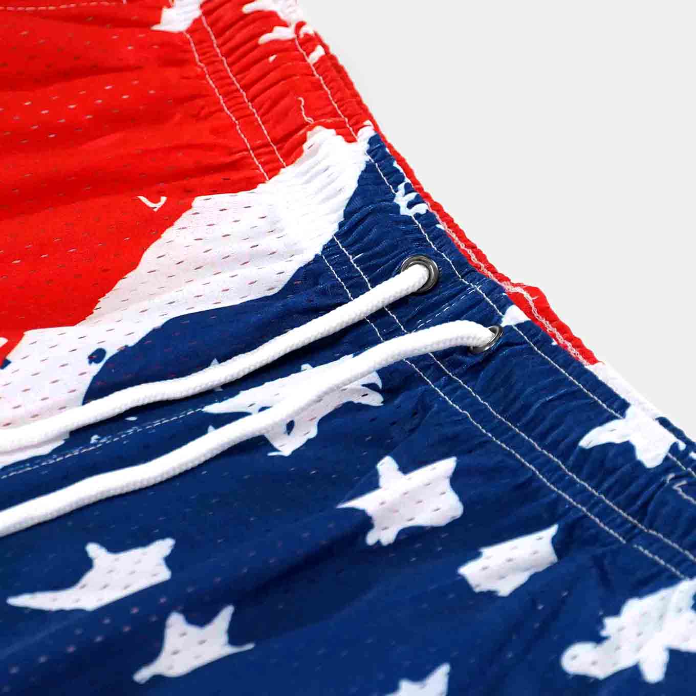Watercolor USA Flag Shorts - 7" - Image 5