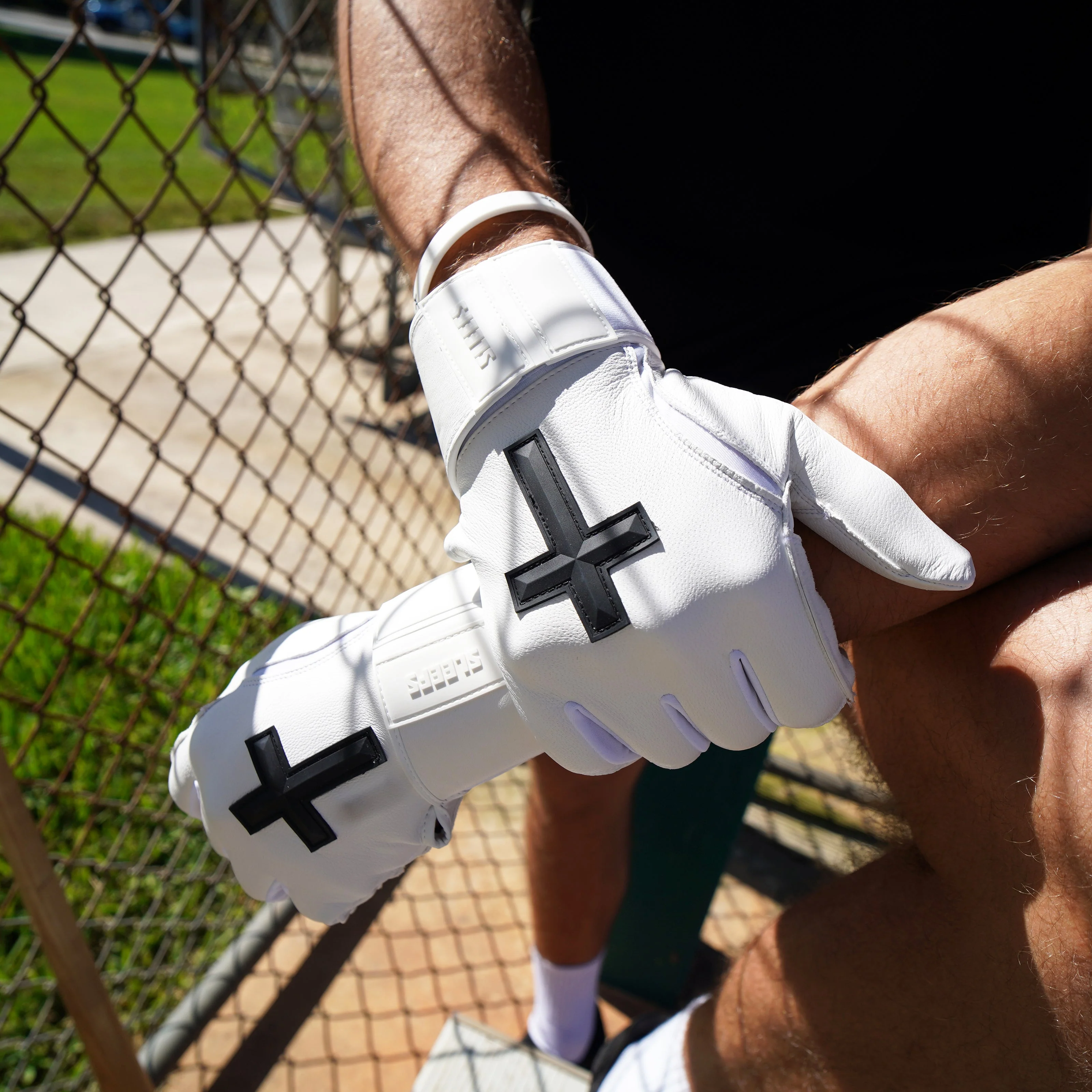 White + Black Faith Cross Baseball Batting Gloves Bundle - Image 11