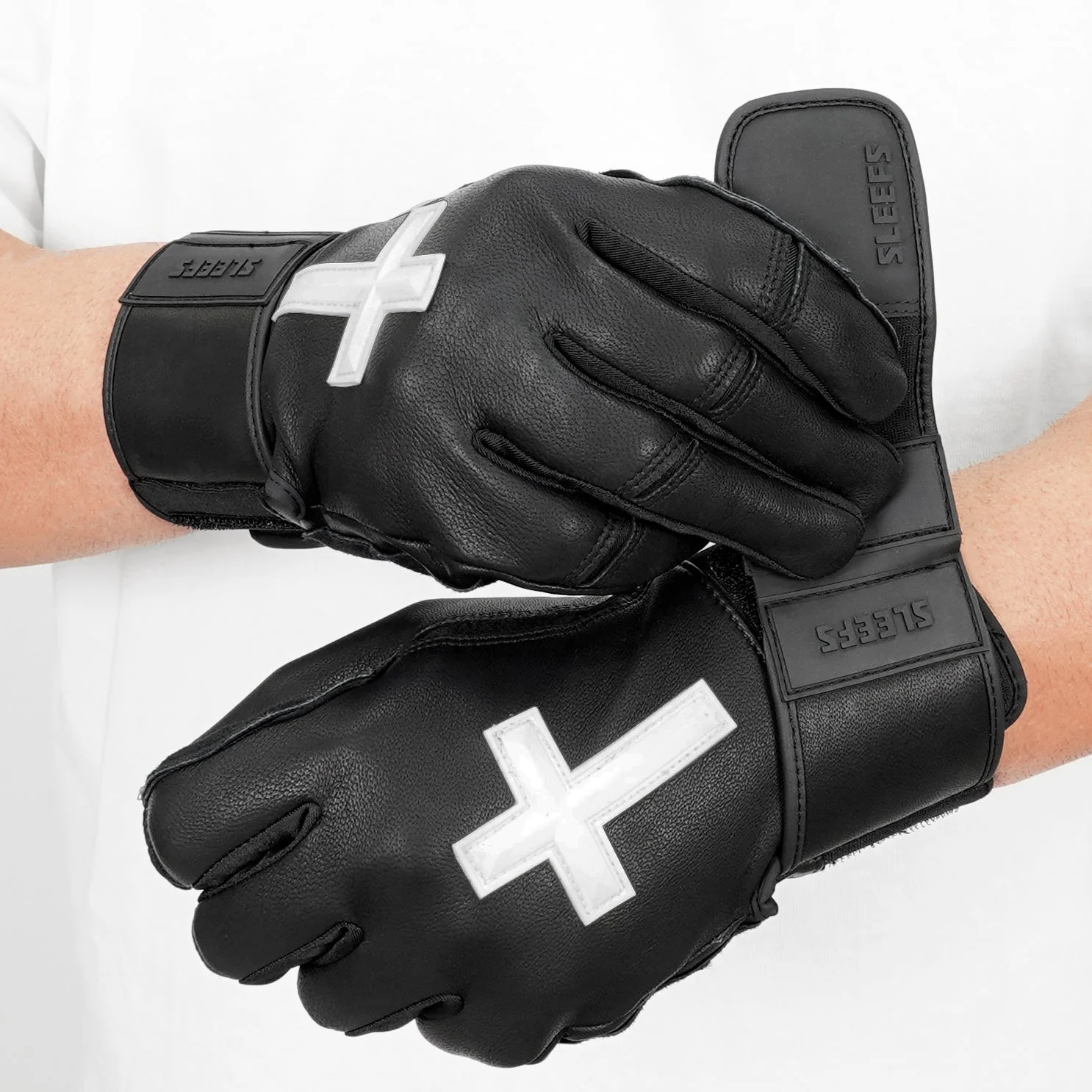 White + Black Faith Cross Baseball Batting Gloves Bundle - Image 3