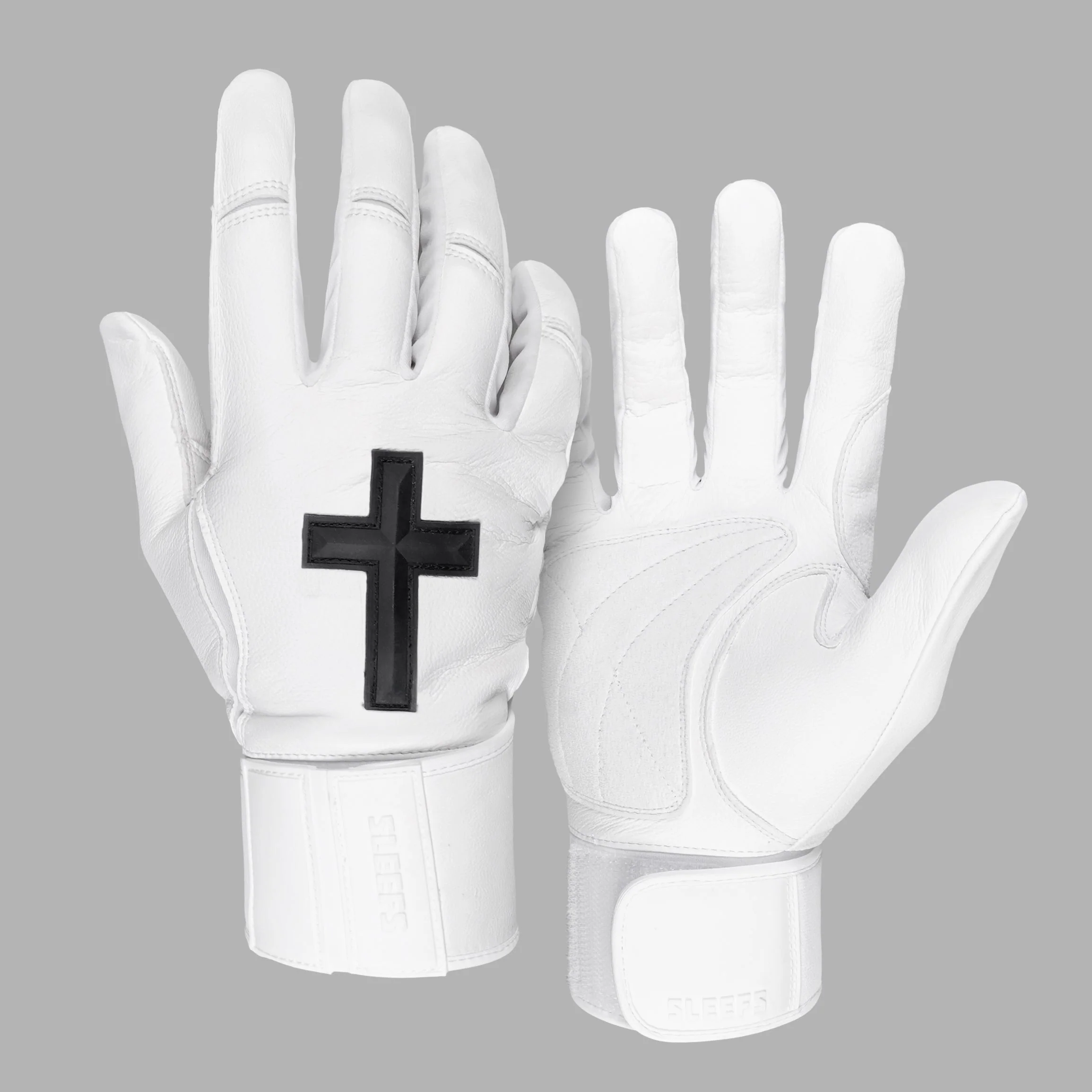 White + Black Faith Cross Baseball Batting Gloves Bundle - Image 7