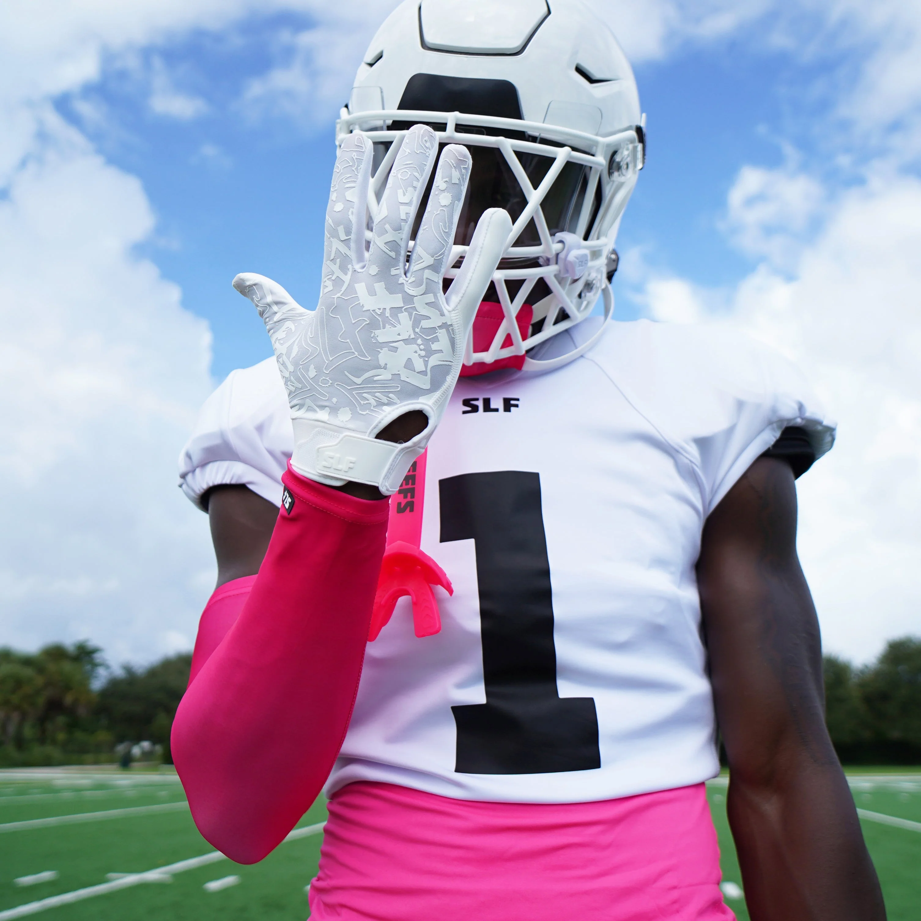 White + Black Sticky Football Receiver Gloves Bundle - Image 10
