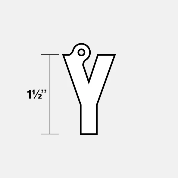 Y Letter Pendant with Chain Necklace - Gold Plated Stainless Steel - Image 7