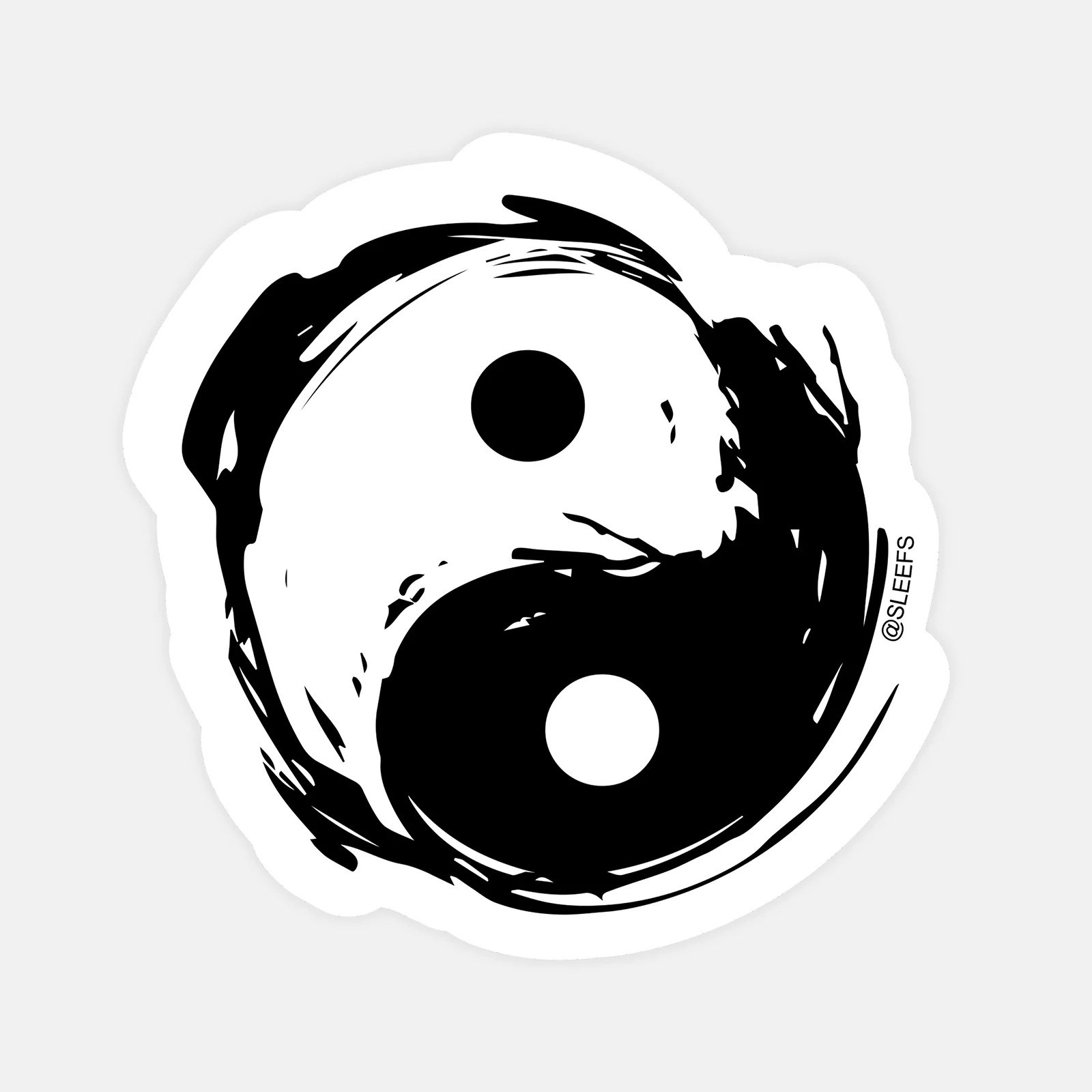 Yin and Yang Sticker